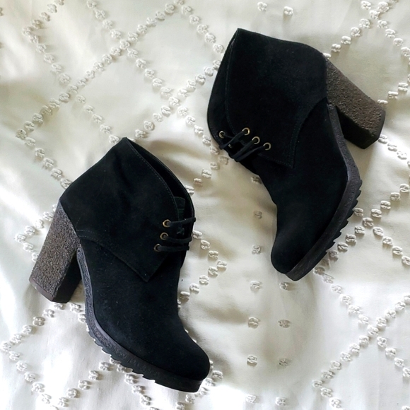 Prada Shoes - Prada Vintage Black Suede Heel Boots size 9.5/10